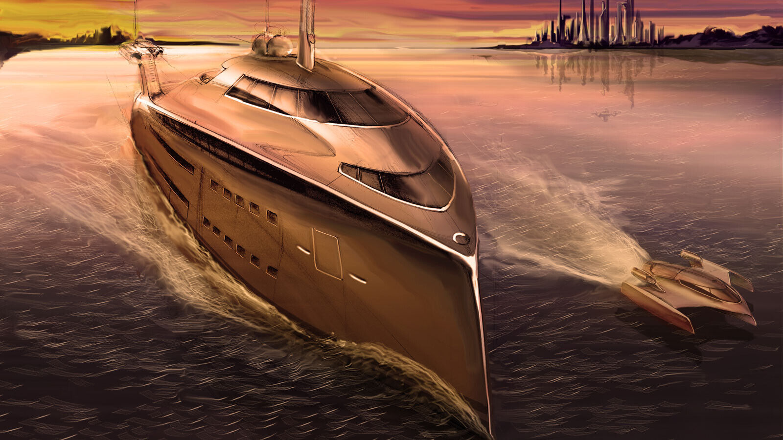 'Mad Max' superyacht concept powered by airplane jet engines